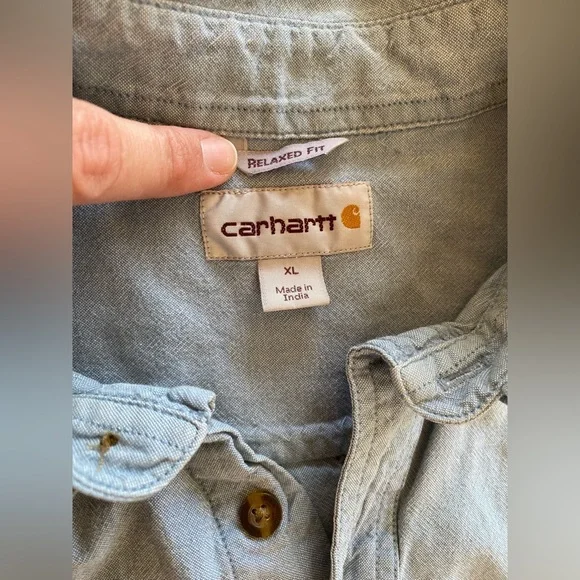 Carhartt Button Down Relaxed Fit Shirt Men’s XL Work Gorpcore Casual Utility Dad - Picture 3 of 5